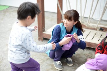 子どもたちの笑顔がまぶしい!!時短勤務もOKだから、未経験の
方もブランクがあって不安な方も安心◎