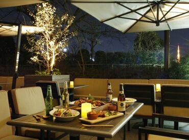 LOSANGELES BALCONY Terrace Restaurant & Moon Bar 「ありがとう」や「さっきの対応よかったよ！」etc.
チームワークの良さがジマン。だから、忙しい時でも楽しく働けるんです♪