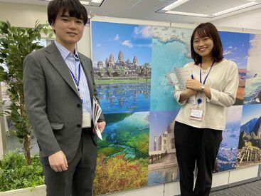 株式会社阪急交通社 ◇一緒に働くスタッフ◇
20～30代活躍中！
旅行好きなスタッフが多く、
全国各地のお土産をもらうなんてことも…♪