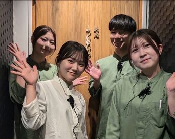 焼肉うしなり 学生スタッフが多い店舗です！
先輩も未経験から始めた人ばかり♪
だから丁寧にしっかり教えてくれます◎
