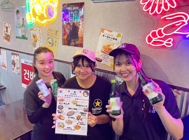 韓国食堂マニモゴ 土浦店 ≪高校生も同時給です！≫
さらに髪型・髪色/ネイル/ピアスなど
オシャレもフリーで働けちゃいます☆
学生さん多数活躍中です♪
