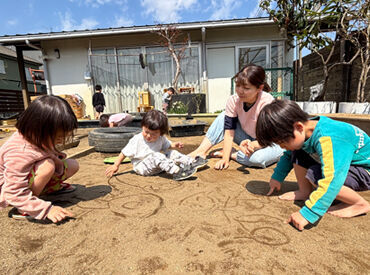 ＼自分も元気に／
自然の中で過ごし、おいしい給食を食べる
子どもも大人も元気いっぱいの環境です◎
