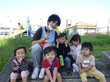 あしびな保育園 かわいい子どもを一緒に育てませんか??
少ない人数を丁寧に保育するスタイル♪
多人数の対応に驚いた第二新卒さんにもオススメ★
