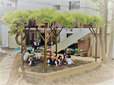 鳩の森八幡幼稚園 担当するのは3～5才児★
おやつの準備をしたり、
絵を描いて遊んだり…
先生業務をお願いします!!
