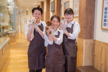 ペットプラス 青森浜田店 未経験スタートのスタッフがほとんど！
先輩スタッフが、
イチから丁寧に教えながら、
しっかりフォローします◎