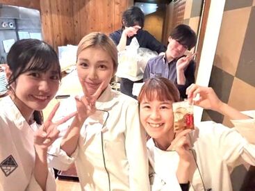 ○みんな仲良し○
お休みの日に家族や友人を連れて
ご飯を食べに来る!なんてことも
バイト先で広がる新たな交友関係♪