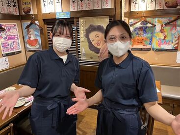 庄屋　大手町ビル店 スタッフ同士和気あいあいとした雰囲気で
協力しながら楽しくお店をまわしているため、
新しく入った方もすぐに馴染めますよ♪