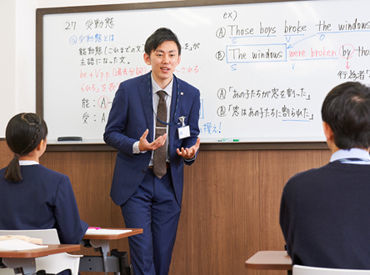 栄光ゼミナール 稲田堤校 指導カリキュラムは決まっています。板書の書き方は研修時にレクチャーします。得意科目を活かして多くの大学生が活躍中！
