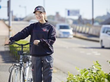 銀のさら・釜寅　北池袋店 電動アシスト自転車でラクラク配達♪
サイクリング感覚で街中を
散歩する感じが楽しいですよ！