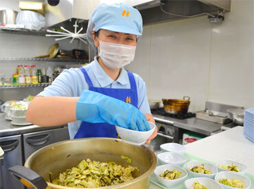 日本栄養給食株式会社　湘南の凪はばたき(6078) 仕込みや調理が中心のシンプル作業！
未経験も安心してスタートできる♪
無理なく続けられて扶養内勤務も可能！働きやすい職場★