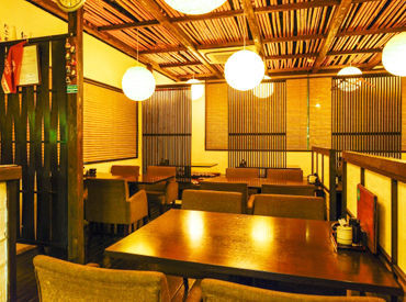 15名以上のスタッフ募集!和モダンの空間でお洒落にアルバイト◎まかないもあるので、お仕事終わりにご飯も♪※イメージ画像