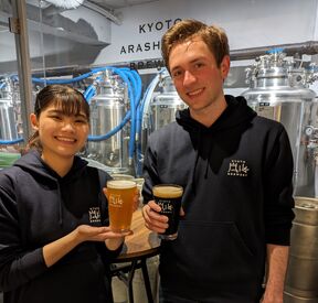 京都嵐山ブルワリー 梅小路タップルーム ビールに興味がアリ・ナシに関わらず個性豊かなスタッフたちと楽しく仕事が出来ます。