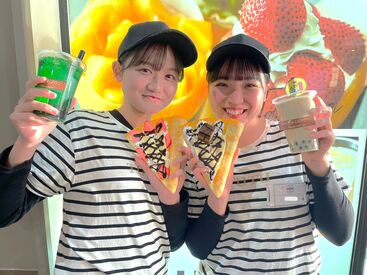 tutu BANANA アリオ蘇我店 ＊バイトデビューOK！＊
この夏から始めたい方、大歓迎！！
一緒に美味しいスイーツを作りましょう♪