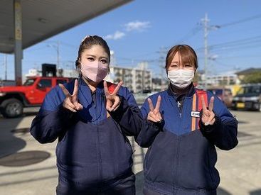 ＜高木給油所＞
車が好き！バイクが好き！そんな軽い気持ちで応募OK◎先輩スタッフのフォローばっちりなので、未経験でも安心！