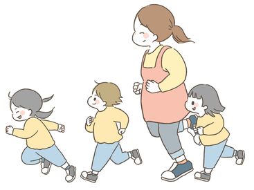 ＜資格・経験は一切不問＞
子どもと一緒に遊んだり、遠足に行ったり♪
たくさんの笑顔に囲まれて働けます！