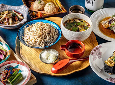季節の食材や厳選した蕎麦粉を使用した蕎麦など
こだわりの逸品が味わえる★