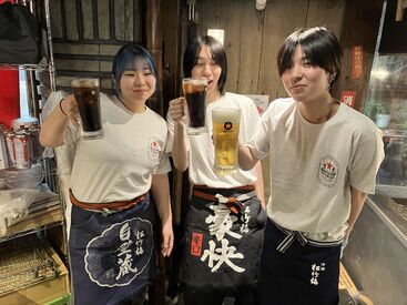 九州酒場　新田の鴻 ＼先輩が手厚くフォローします！／
まずはお試し短期1か月～勤務OK！
居酒屋バイト未経験の方も大歓迎♪