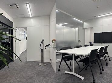 事務所は薬院駅から徒歩2分の好立地で休憩室も完備！ソファやテーブルなども充実！日々リラックスして過ごすことができますよ◎