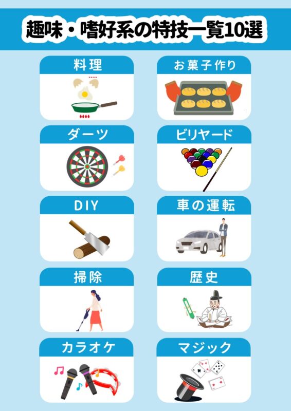 趣味・嗜好系の特技