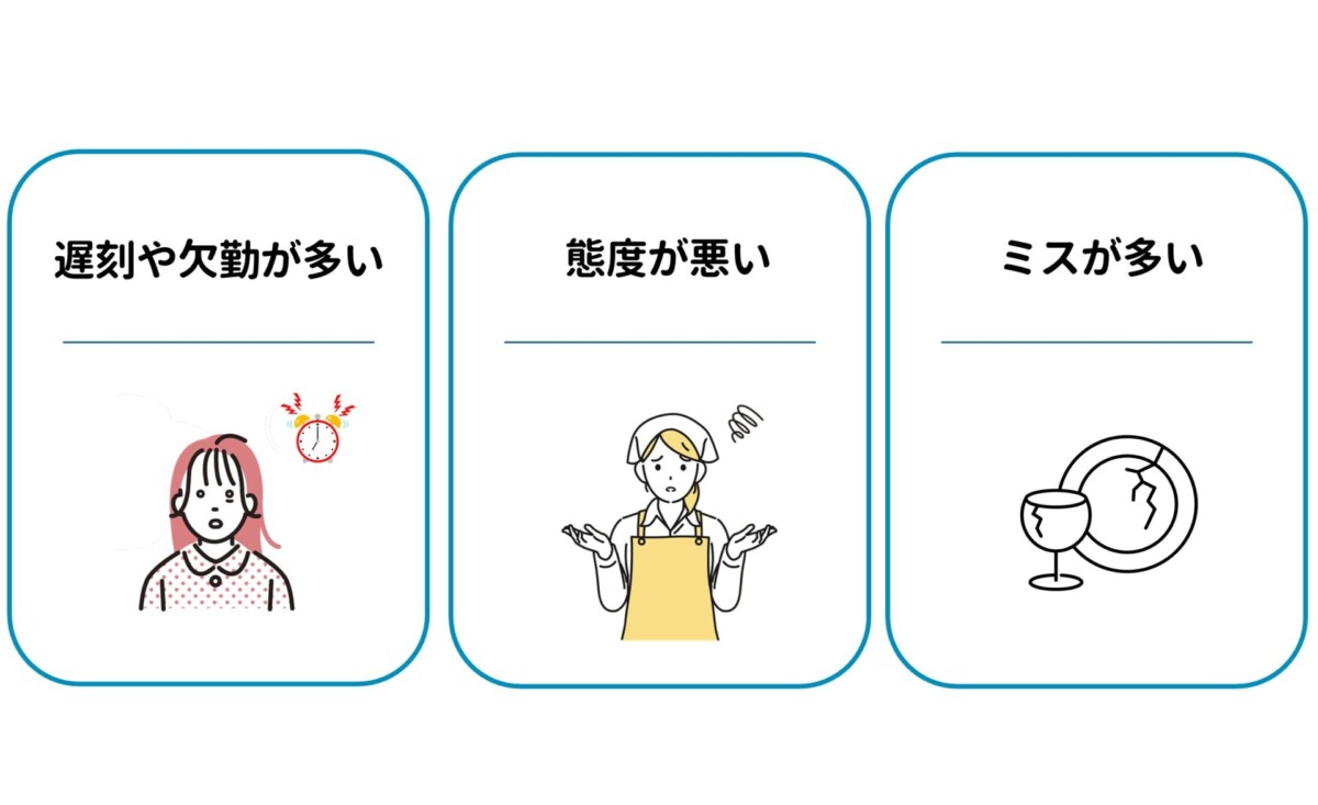 シフトカットされる理由　自分に原因がある場合
