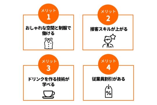 カフェバイト　メリット