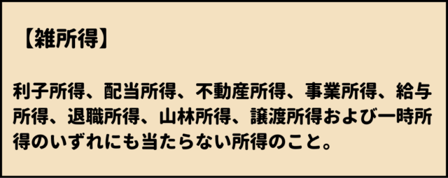 雑所得　意味