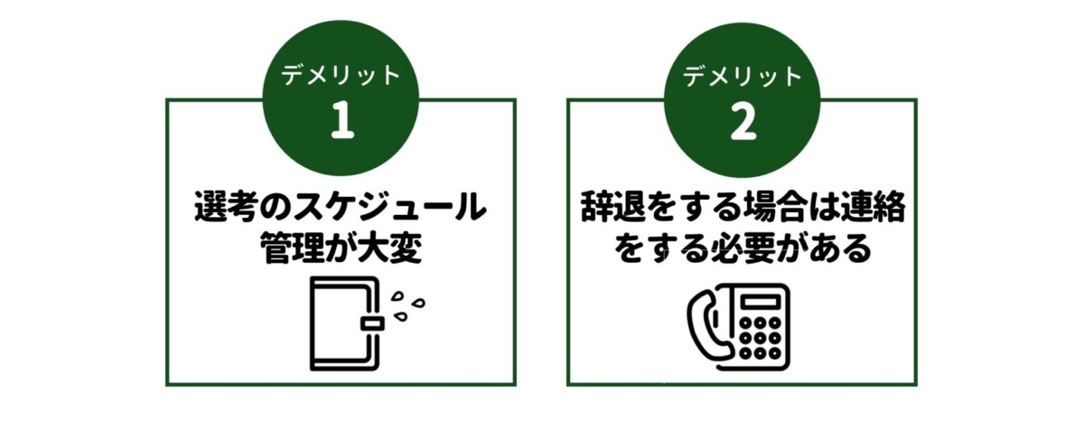 バイト 複数応募 デメリット