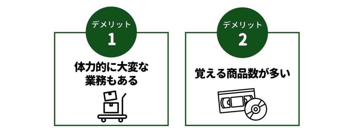 CDショップバイト デメリット