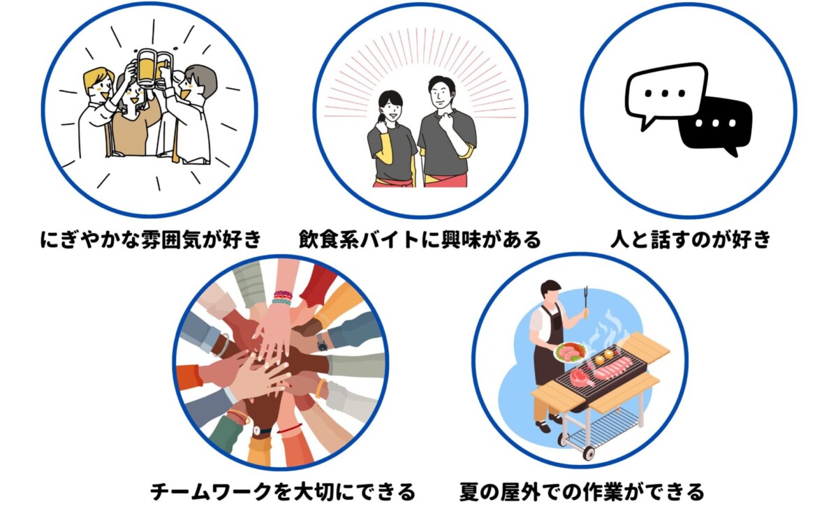 ビアガーデンバイト 向いている人特徴