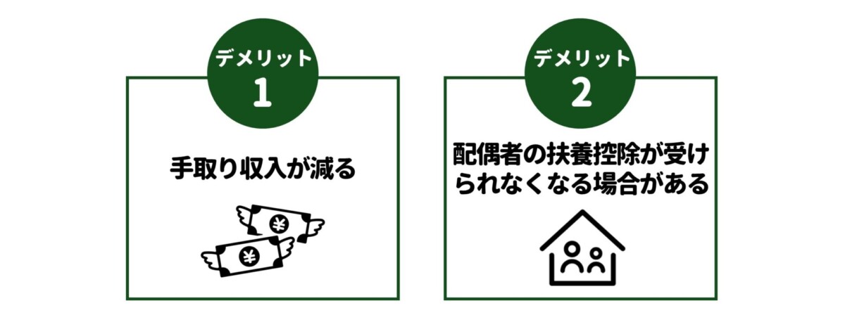 パートが社会保険に加入する2つのデメリット