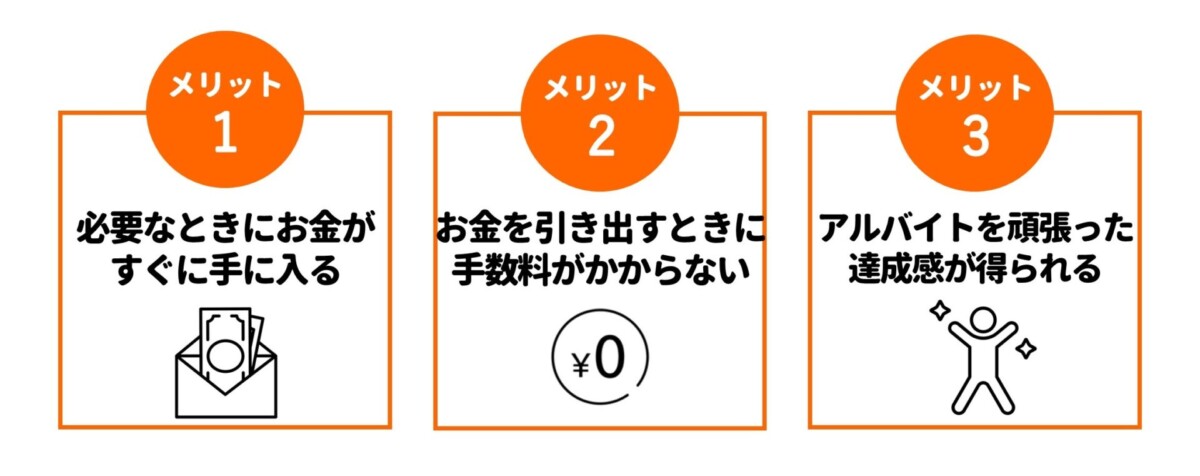 アルバイト 給料手渡し メリット