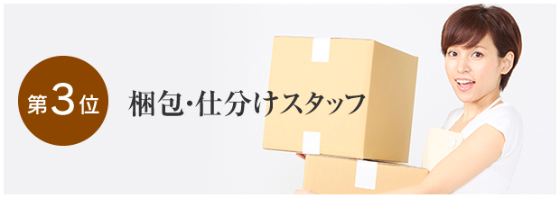 第3位 梱包・仕分けスタッフ